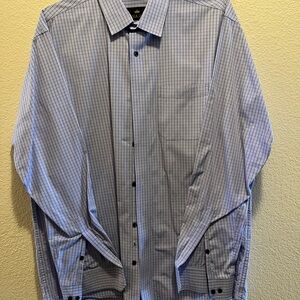 Classic Blue Plaid Button-Down Shirt